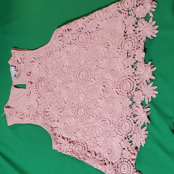 Iris size medium pink embroidered tank top - Picture 2 of 12